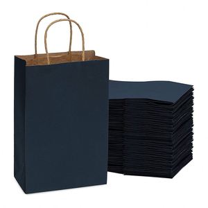 <b>Gift</b> Bags with Handles Colored Kraft Paper Shopping Totes for Wedding Event Guests <b>Small</b> Business Retail Recyclable Paper Bag - Product Image 1