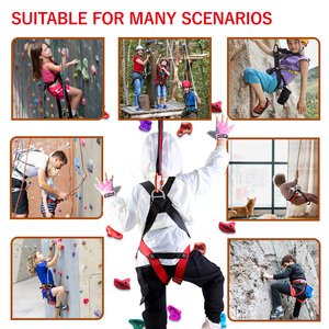 Camnal Arnés de seguridad para niños Protección contra caídas Cinturones DE SEGURIDAD juveniles para paseos de diversión Escalada al aire libre Jungle Trekking - Product Image 2