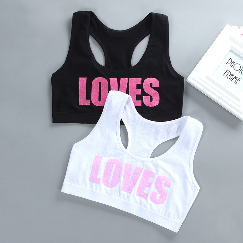 Girls Cartoon Design Underwear Top Training Bras Soft Breathable 4 Season for Teen Girls 8-16y