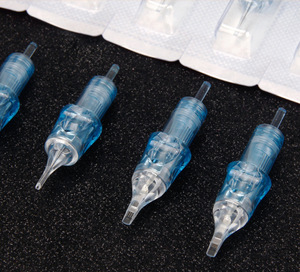 Agujas de Cartucho PMU en Forma de Corazón de 0.18mm y 0.20mm, Agujas Finas Azules para Microblading y Microshading - Product Image 2