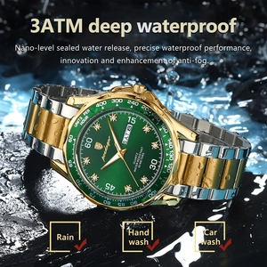 POEDAGAR 963 Marca Acero Inoxidable Deporte Relojes de Cuarzo para Hombre Reloj de Pulsera Masculino Impermeable Luminoso Fecha Semana Lujo Reloj para Hombres - Product Image 3