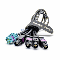 Cable de Extensión para Automóvil Mini GMSL2 con Conector FAKRA, Cable Pigtail RF de Longitud Personalizada