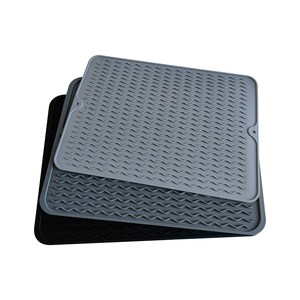Classic Eco-Friendly Rectangle Silicone Dish Drying Drain Pad Mat Heat Insulation <b>Kitchen</b> <b>Accessory</b> for Home <b>Kitchen</b> Use - Product Image 6