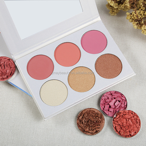 Paleta profesional Colorete Sombra de contorno para maquillaje de mejillas Maquillaje facial orgánico sin crueldad <span class=keywords><strong>Bronceador</strong></span> Colorete en polvo Mineral - Product Image 1