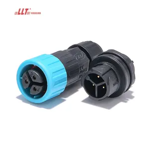 ip68 3 pin M16 automotive electrical IP68 power panel mount connector for box