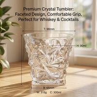 Groothandel Overzeese Hoge Kwaliteit Creatieve Transparante Klassieke Whisky Glazen Kristallen Shotglaasjes 300ml Machinegeperst Op Voorraad