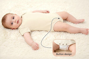 Body de Manga Corta para Bebé, Unisex, de Bambú y Algodón Orgánico, Suave, Transpirable y Ligero, Conjuntos de <span class=keywords><strong>Ropa</strong></span> para Bebés - Product Image 6