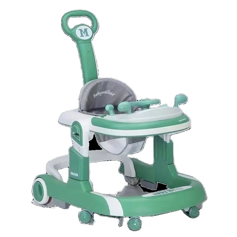 New Model Luxury Babies Walkers Height Adjustable with pushhandle Removable tray with Toys