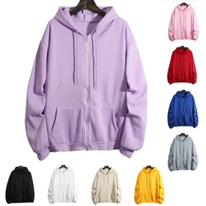 YG216 wholesale cheap women full zip up hoodies sweatshirts blank Hoodie for Gym Clothing Casual