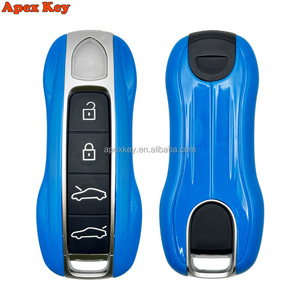 Fundas de Repuesto para Llaves de Alta Calidad en Color Azul Profundo para Porsche con Adhesivos para Crear Marcos de Fotos Artísticos - Product Image 1
