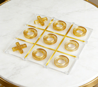 Jeu de société classique pour enfants, échecs internationaux en acrylique et jeu de tic-tac-toe XO, jeu de plateau multi-style