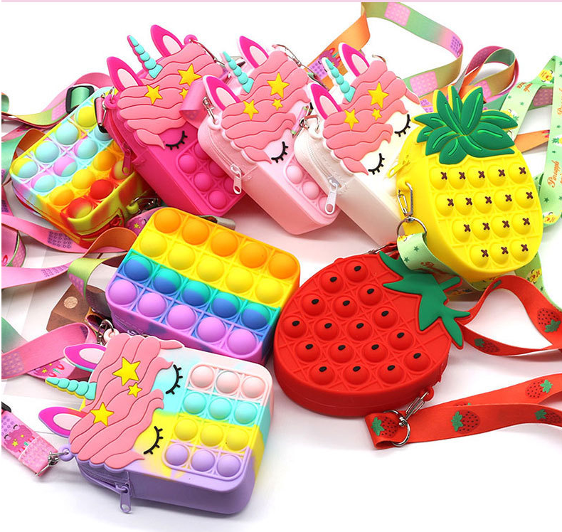Silicone Stress Reliever Handbag Push Bubble