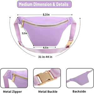 Custom Print Nylon Waist Hip Crossbody Bum Sling Pouch Utility <b>Money</b> <b>Belt</b> Bag Fanny Pack <b>for</b> <b>Women</b> Packs - Product Image 2