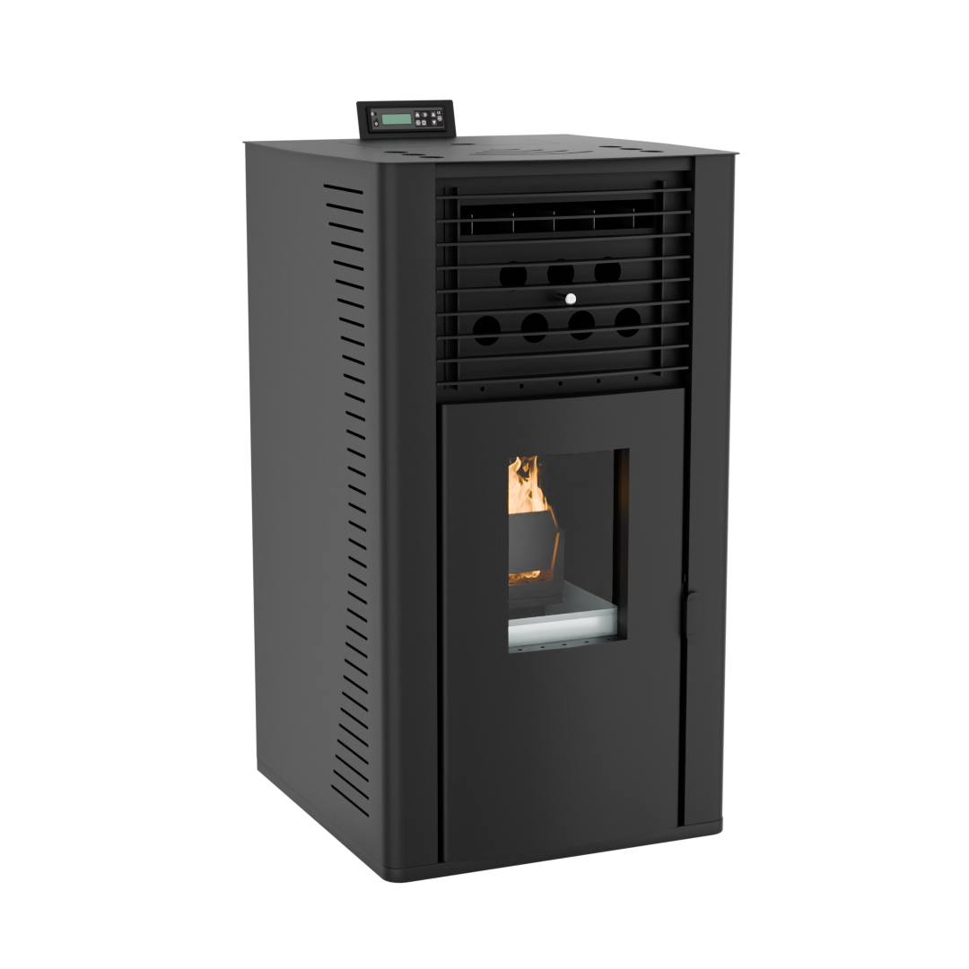 PANSEE PD-120 12KW Freestanding Steel Pellet Heater Automatic Temperature Control Remote Modern Design For Indoor Home Use