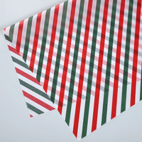 Papier d'emballage kraft imprimé Noël en gros 74x50cm en pâte de bois vierge, sans décoloration, pour bouquets de fleurs et emballages cadeaux