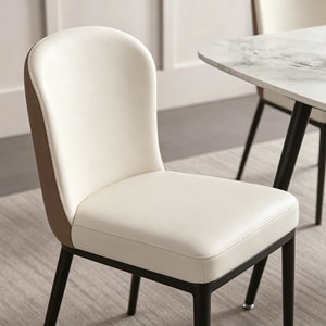 Ensemble de table à manger rectangulaire moderne en marbre avec 6 chaises en cuir PU, design minimaliste, meubles pour la maison - Product Image 4