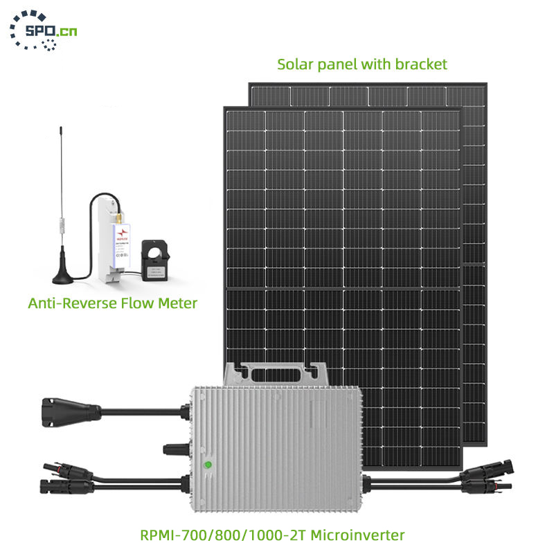 Анти-обратный поток Балконная солнечная система 700W/800W/2000W/2300W аккумулирование энергии Балконная солнечная батарея с литиевой батареей