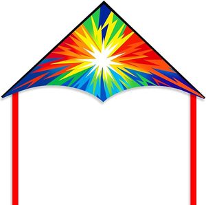 <span class=keywords><strong>Cometa</strong></span> Delta Grande, Fácil de Volar, para Niños de 4 a 8 y de 8 a 12 Años, <span class=keywords><strong>Cometa</strong></span> Arcoíris Vibrante con Diseño de Rayos - Product Image 2
