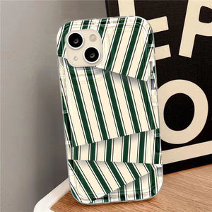 เคสโทรศัพท์สำหรับ iPhone 17 Pro Max แบบพับได้ ลายทางสีแดงและเขียว พรีเมียม รูใหญ่ ป้องกันการตกกระแทก ครอบคลุมเต็มตัว - Product Image 3