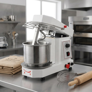 Mélangeur à spirale commercial à vitesse variable, machine à pétrir avec bol en acier inoxydable pour boulangerie, pizza, pain - Product Image 5
