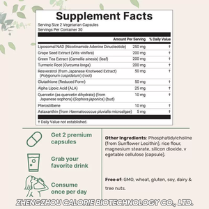Liposomale <span class=keywords><strong>NAD</strong></span>-Kapseln mit Trans Resveratrol 60 Count Vegan Nahrungs ergänzungs mittel für Erwachsene Wellness - Product Image 3