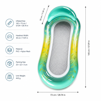 Matelas Gonflable Pliable en PVC avec Filet de Fixation pour Piscine, Chaise Longue Flottante, Lit de Piscine, Hamac Aquatique, Matelas Pneumatique Zhejiang Entertainment