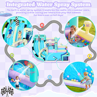 Château gonflable avec toboggan aquatique, personnalisé, durable, en PVC, aire de jeux extérieure, structure gonflable pour enfants et adultes