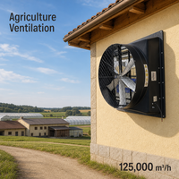 Ventilateur agricole à haut débit d'air avec 6 pales en alliage et moteur BLDC pour bâtiments agricoles