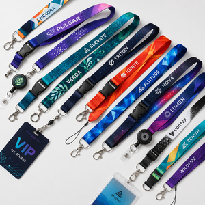 Cordón de satén personalizado para tarjetas VIP, correa para credenciales con logo impreso, cordón promocional de poliéster para conciertos, exposiciones de prensa y equipo de eventos. - Product Image 1