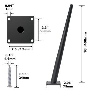 Juego de Patas Metálicas Resistentes de Color Negro Mate, Inclinadas y Cónicas para Muebles, Estilo Moderno de Mediados de Siglo, Patas de Mesa Metálicas - Product Image 2
