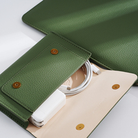 Ensemble de housses pour ordinateur portable en cuir PU de qualité supérieure avec logo personnalisé, étui d'affaires, housse d'ordinateur portable, sac intérieur portable avec pochette pour accessoires
