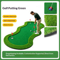 Tapis de golf portable pour l'intérieur et l'extérieur, multi-couches, antidérapant, professionnel, pour l'entraînement au golf à la maison, au jardin ou au bureau
