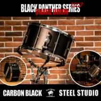 Tambour de studio Beatello Black Panther Series en acier noir carbone de haute qualité 13x7 HBJG1307 |   Enregistrement en studio en direct
