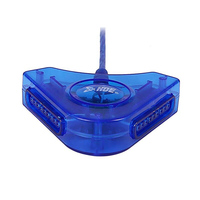 Adaptateur de manette USB pour manettes PS2, adaptateur de manette double port vers PC USB avec lecteur CD