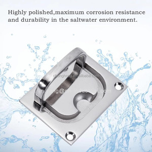 Maniglia a scomparsa per sollevamento, in acciaio inossidabile 316 di grado marino, per portelli di barche, maniglia a scomparsa per sollevamento, maniglia ad anello a filo per barche - Product Image 3