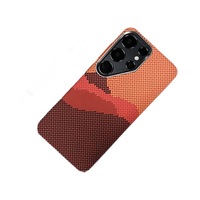 Étui de téléphone magnétique en fibre de carbone pour Samsung S25 Ultra, coque de protection PC lumineuse pour Galaxy S24 S23