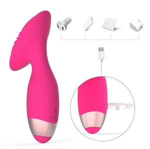 Vibratore per Clitoride Ricaricabile USB Impermeabile 100% Silicone, Strumento per Masturbazione con Vibrazione a 360 Gradi, Ritarda l'Eiaculazione - Product Image 4