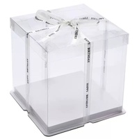 Boîte d'emballage en PVC PET transparente en gros, boîte en plastique transparente pour gâteaux et desserts, boîte cadeau transparente pour la Saint-Valentin pour bonbons