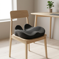Coussin de bureau orthopédique extra large en mousse à mémoire de forme pour soulager la sciatique et le coccyx - Confort tout au long de la journée - Ergonomique