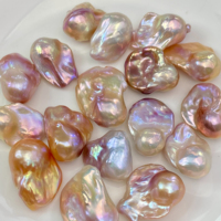 Magnifiques perles d'eau douce baroques Aurora, 15-20 mm, grandes perles irrégulières pour la création de bijoux DIY, vente en gros, approvisionnement en vrac