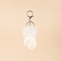 Breloque de sac à main hiver tendance avec garniture en fourrure, pendentif décoratif simple pour usage quotidien sur sac à main ou bagage