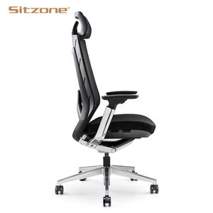 Chaises de bureau ergonomiques pivotantes noires <span class=keywords><strong>ENOVA</strong></span> en gros, chaise de bureau de direction inclinable, chaise ergonomique Sillas - Product Image 3