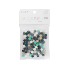 Ilan Bolita Pompom 0.8cm Couleur Morandi 100Pc Décoration artisanale - Product Image 2