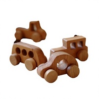Jouets éducatifs en bois gravé vintage - Jouets de voiture miniatures écologiques personnalisés pour enfants pour la fête des mères
