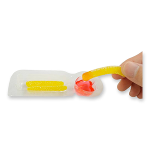 OEM/ODM Caramelos de goma con forma de corazón y patatas fritas, con salsa líquida agridulce, sabor a fruta, dulce, jugoso y delicioso - Product Image 2