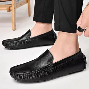 British Style Men's Genuine Leather Pointed Toe Slip-On Formal Business <b>Shoes</b> <b>Height</b> <b>Increasing</b> Groom Wedding - Product Image 6