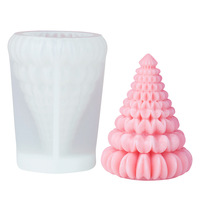 Moule à bougie parfumée en silicone de noël pour savon porte-cire à bougie ornement faisant des moules en silicone avec logo personnalisé en résine époxy