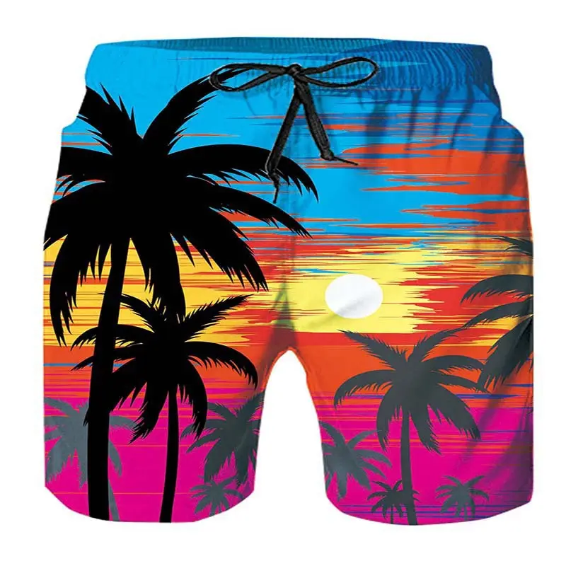 Shorts masculinos personalizados para praia, verão, natação, secagem rápida, shorts de sublimação plus size 2024