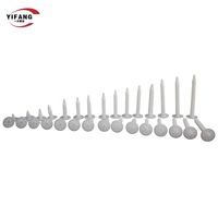 Clou de fixation en plastique de 20 mm à 250 mm de longueur, pour isolation extérieure, avec tête bombée et tige lisse, pour cloueur à gaz