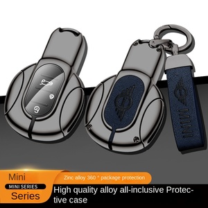 YFL CK-2511031 Cover per Chiave Auto Mini <span class=keywords><strong>Cooper</strong></span> <span class=keywords><strong>Countryman</strong></span> in Lega di Zinco, Design Retrò in Pelle, Incisione Laser, Telecomando con Batterie - Product Image 3